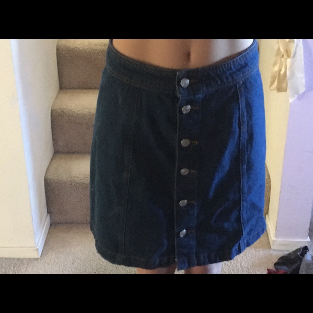 Button up jean skirt